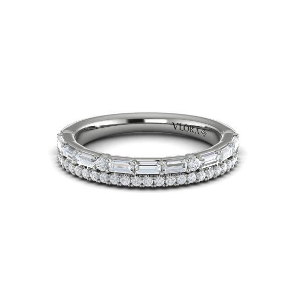 Stackable Bands Wedding Band in Platinum by Vlora Bridal