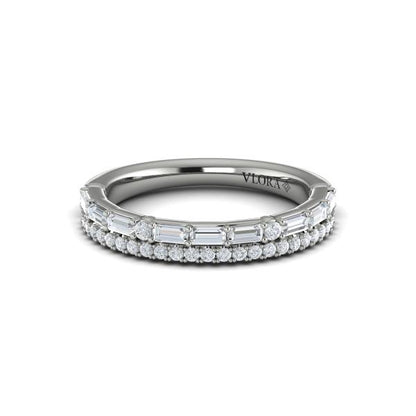 Stackable Bands Wedding Band in Platinum by Vlora Bridal