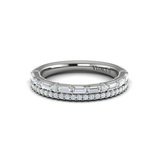 Stackable Bands Wedding Band in Platinum by Vlora Bridal