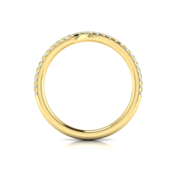 Matching Bands Wedding Band in 14K Yellow Gold by Vlora Bridal