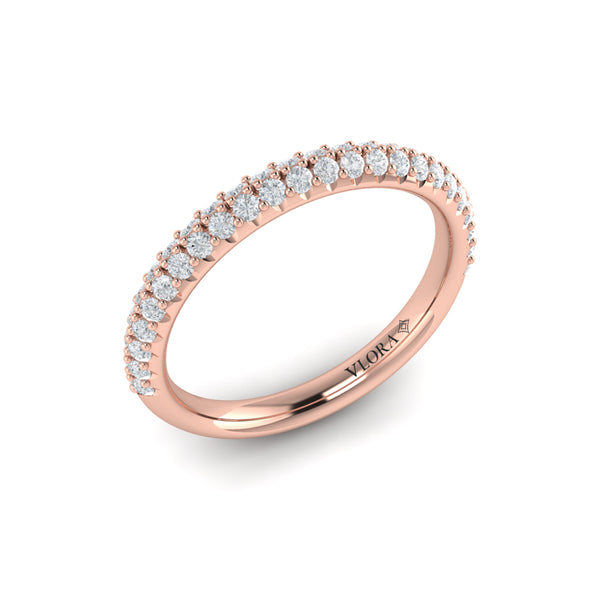 Matching Band for Solitaire Oval Engagement Ring with Hidden Halo