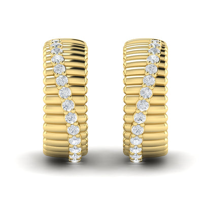 Fluted Wave Earrings