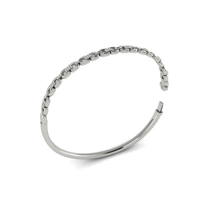 Alternating Diamond Bangle Bracelet