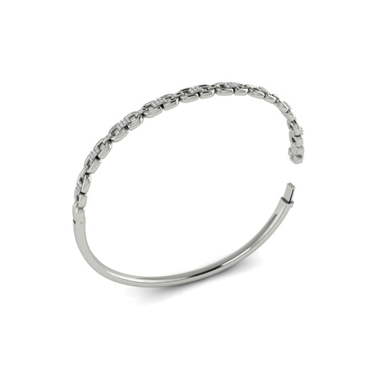 Alternating Diamond Bangle Bracelet