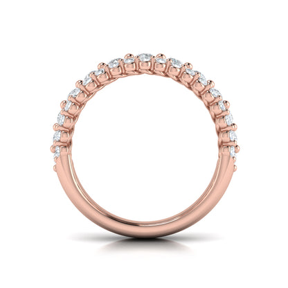 Diamond Three Row Ring