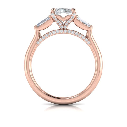 Crescendo Three Stone Engagement Ring