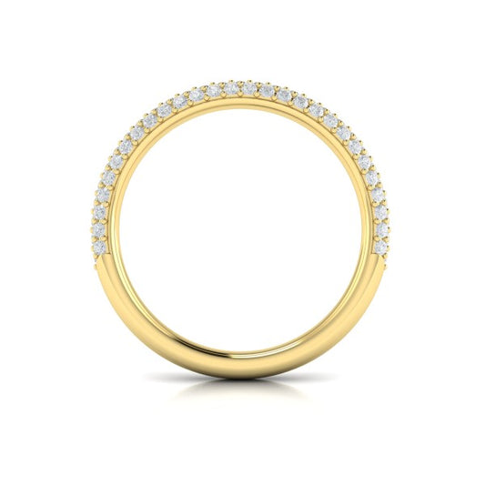 Matching Band for Shimmering Engagement Ring with Micropave Band