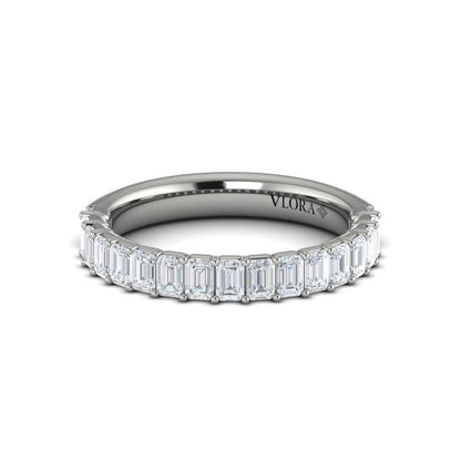 Matching Band for Eterna Oval Engagement Ring with Emerald Cut Band