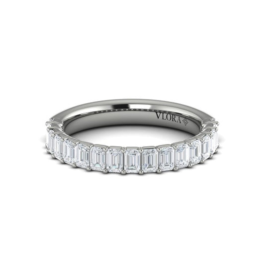 Matching Band for Eterna Oval Engagement Ring with Emerald Cut Band