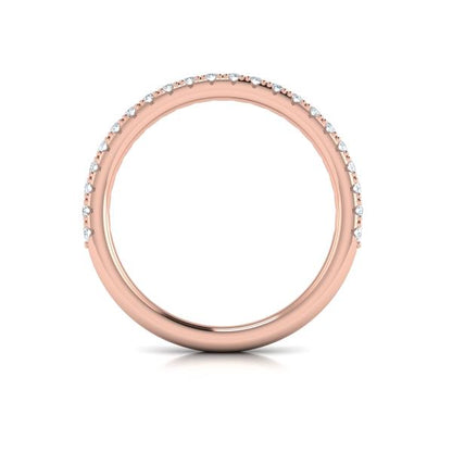 Matching Bands Wedding Band in 14K Rose Gold by Vlora Bridal