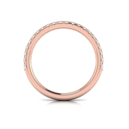 Matching Bands Wedding Band in 14K Rose Gold by Vlora Bridal
