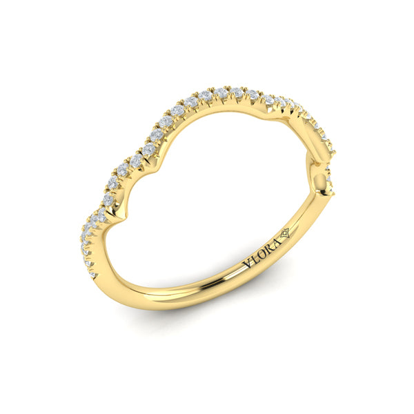 Matching Bands Wedding Band in 14K Yellow Gold by Vlora Bridal