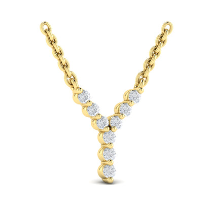 Diamond Alphabet Pendant Necklace, Y