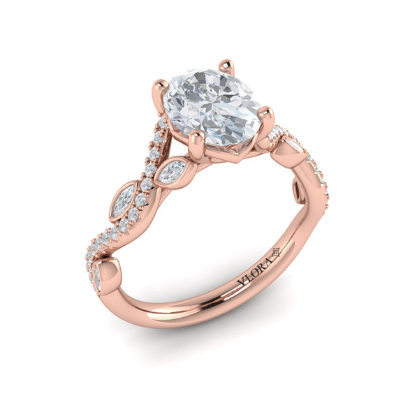 Botanical Oval Engagement Ring