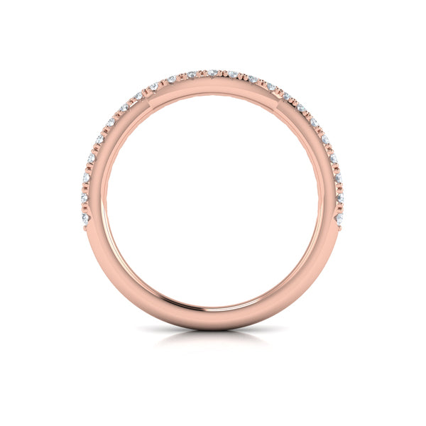 Matching Bands Wedding Band in 14K Rose Gold by Vlora Bridal