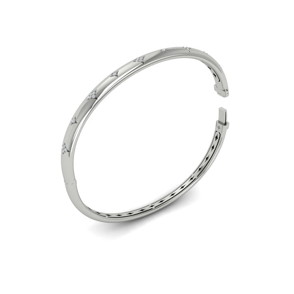 Diamond Vlora Star Hinged Bangle