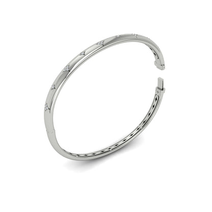 Diamond Vlora Star Hinged Bangle