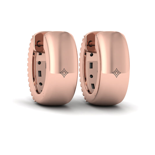 Diamond Baguette Multi Row Huggie Earrings