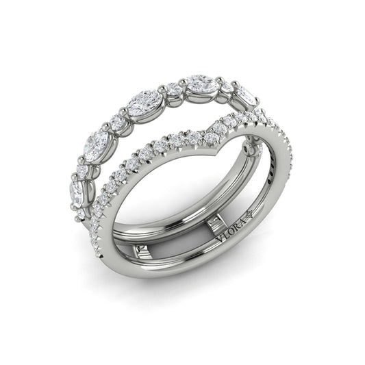Enhancer Wedding Band in Platinum by Vlora Bridal
