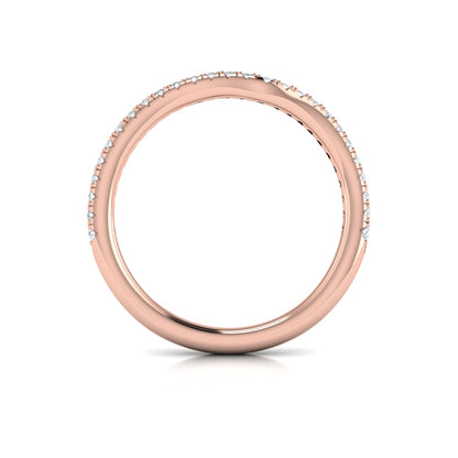 Matching Bands Wedding Band in 14K Rose Gold by Vlora Bridal
