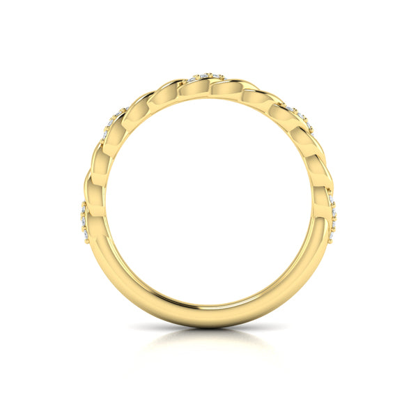 Braided Pavé Diamond Band