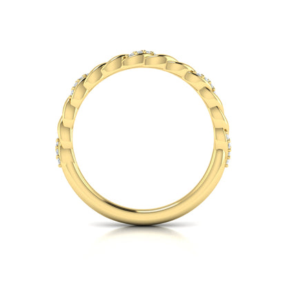 Braided Pavé Diamond Band