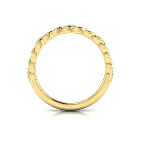 Braided Pavé Diamond Band