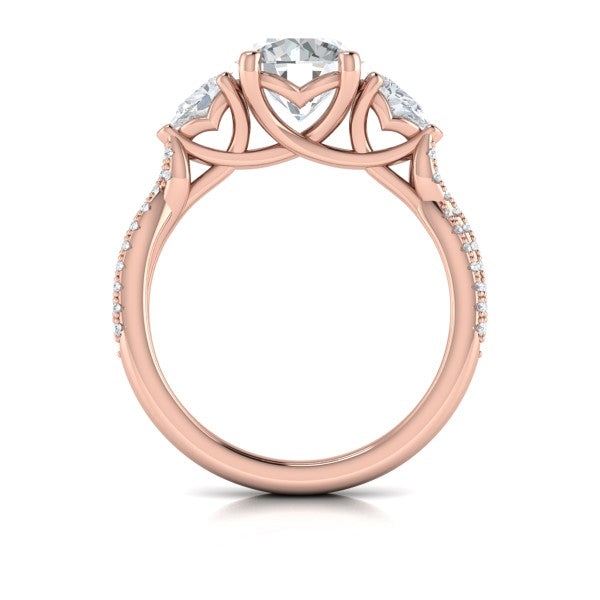 Entwined Three Stone Engagement Ring