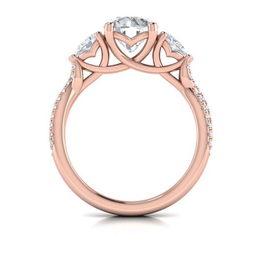 Entwined Three Stone Engagement Ring