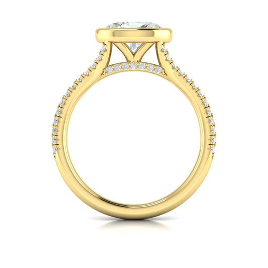 Horizon Oval Bezel Engagement Ring