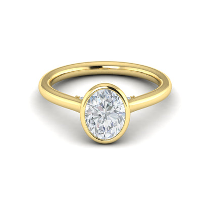 Singular Oval Bezel Engagement Ring
