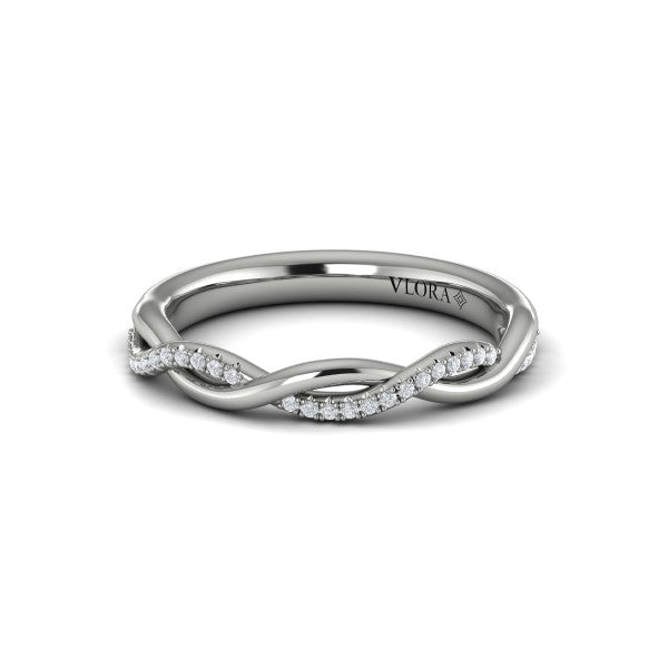 Stackable Bands Wedding Band in Platinum by Vlora Bridal