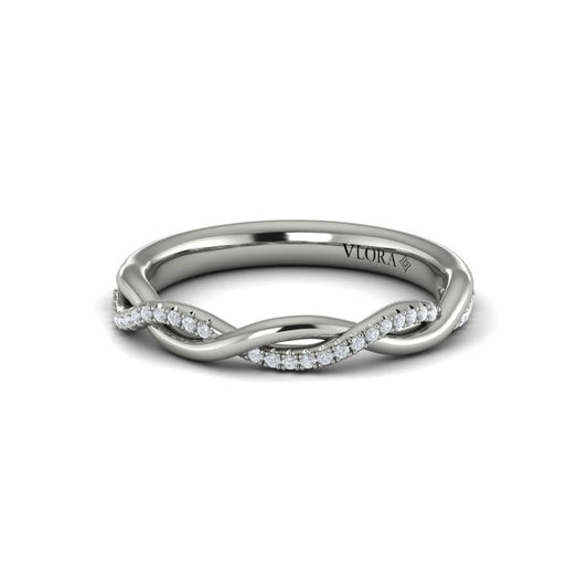 Stackable Bands Wedding Band in Platinum by Vlora Bridal