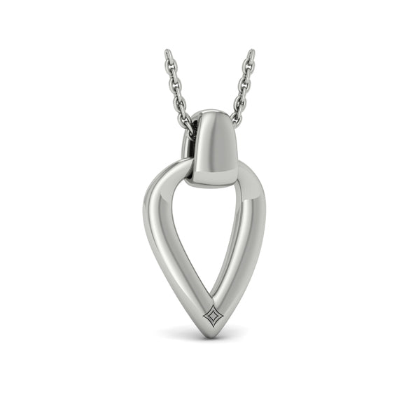 Diamond Accent Open Tear Drop Link Pendant