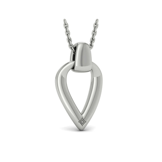 Diamond Accent Open Tear Drop Link Pendant