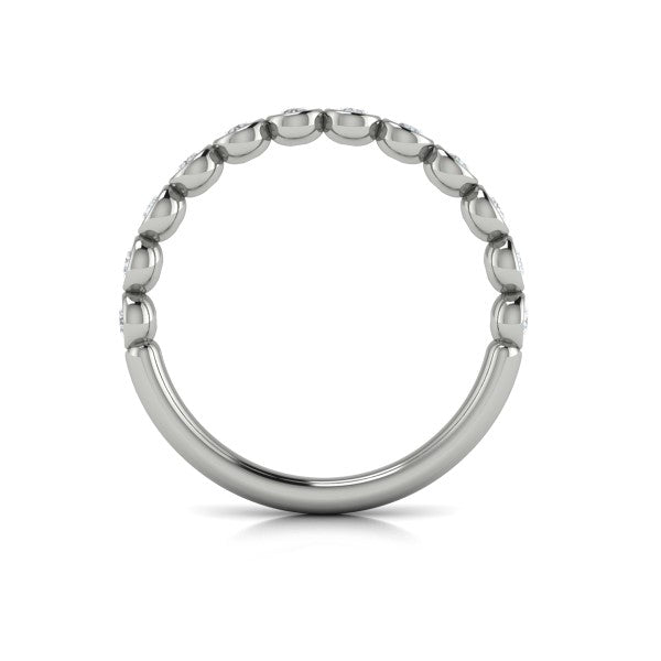 Stackable Bands Wedding Band in 14K White Gold by Vlora Bridal