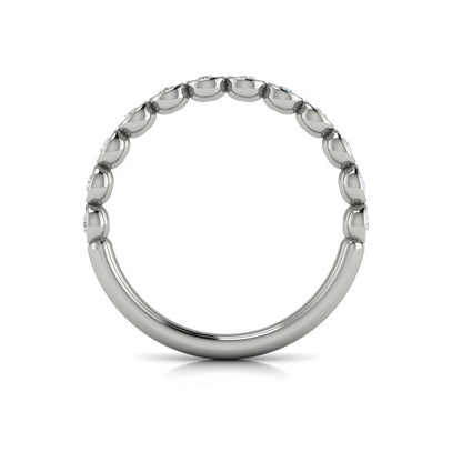 Stackable Bands Wedding Band in 14K White Gold by Vlora Bridal