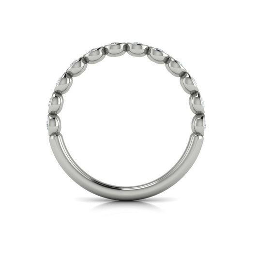 Slim Bezel-Set Stackable Band