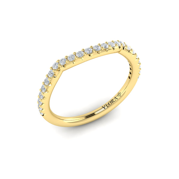 Woven Pave Matching Wedding Band
