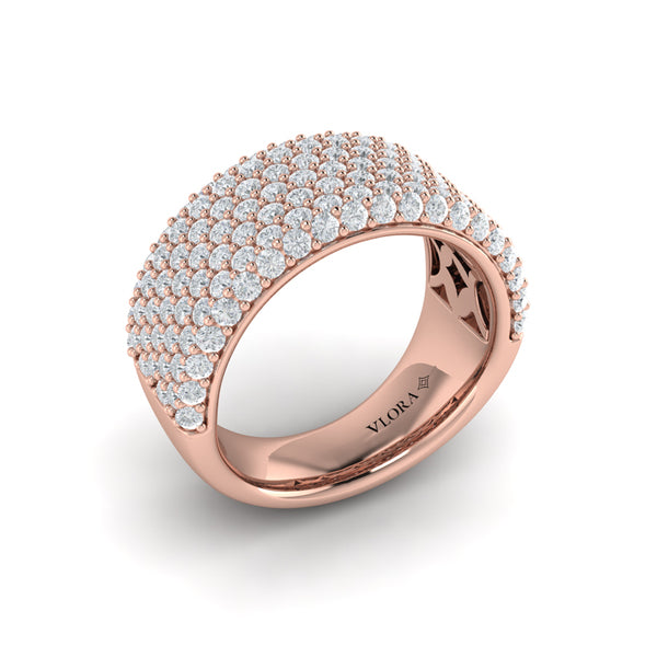 Diamond Multi-Row Statement Ring