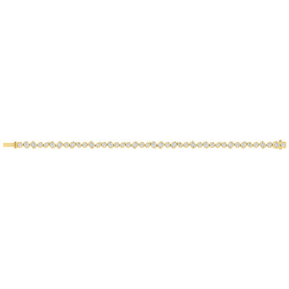 Mixed Shape Bezel Set Diamond Bracelet