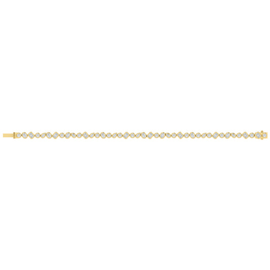 Mixed Shape Bezel Set Diamond Bracelet