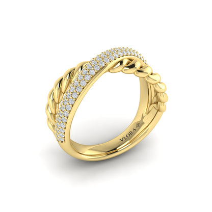 Twist Crossed Ring