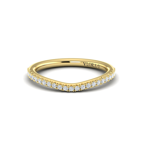 Matching Bands Wedding Band in 14K Yellow Gold by Vlora Bridal