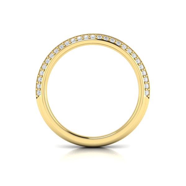 Contoured Pavé Diamond Band