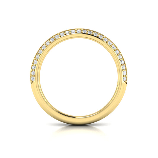 Contoured Pavé Diamond Band