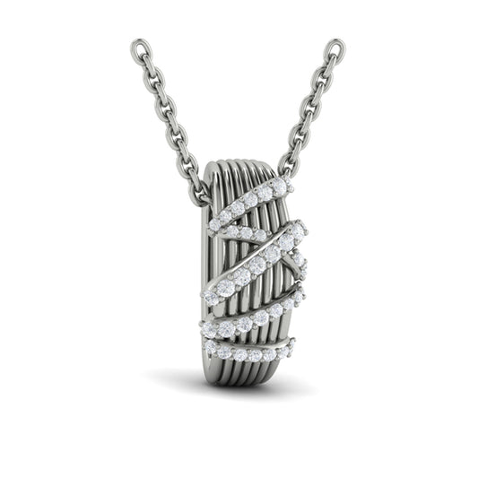 Diamond Ribbon Pendant