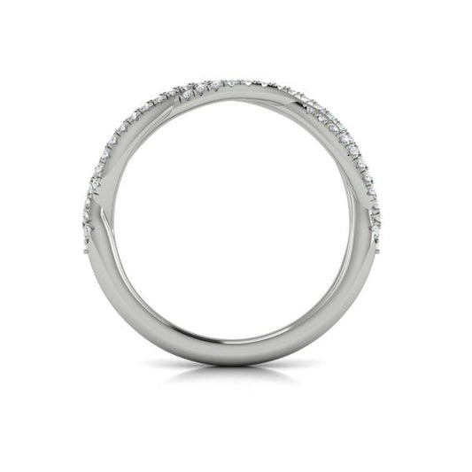 Matching Band for Entwined Pear Halo Engagement Ring