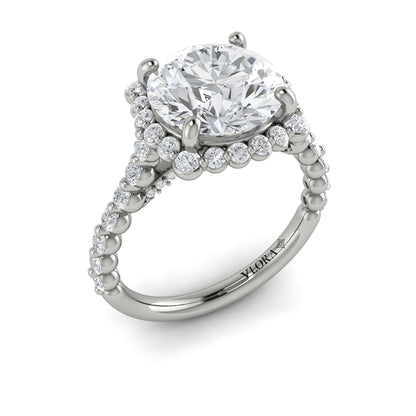 Floating Halo Round Engagement Ring