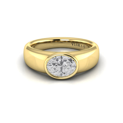 Sculpted Serenity Engagement Ring